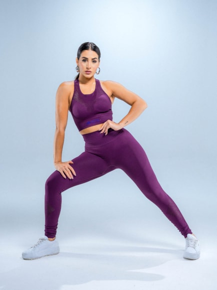 Conjunto Bfor Roxo Logo Refletivo