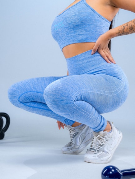 Conjunto Julia  Duomix Mescla Algodão Doce Azul Claro