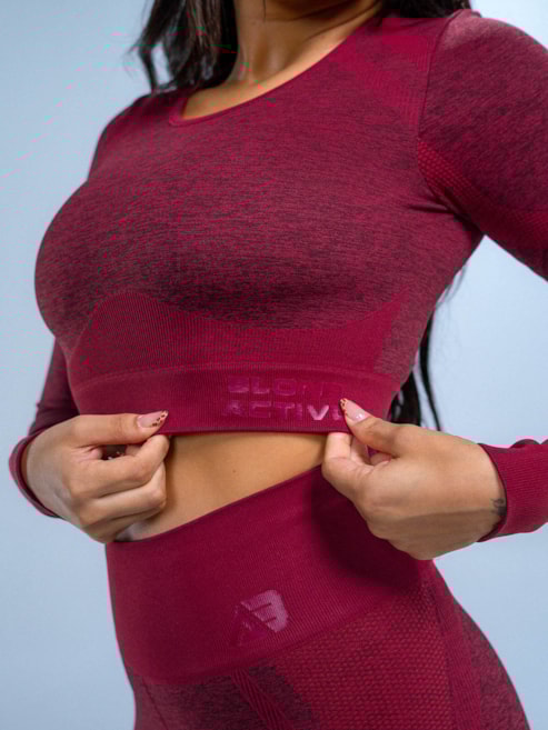 Cropped Manga Longa Bfor Vinho